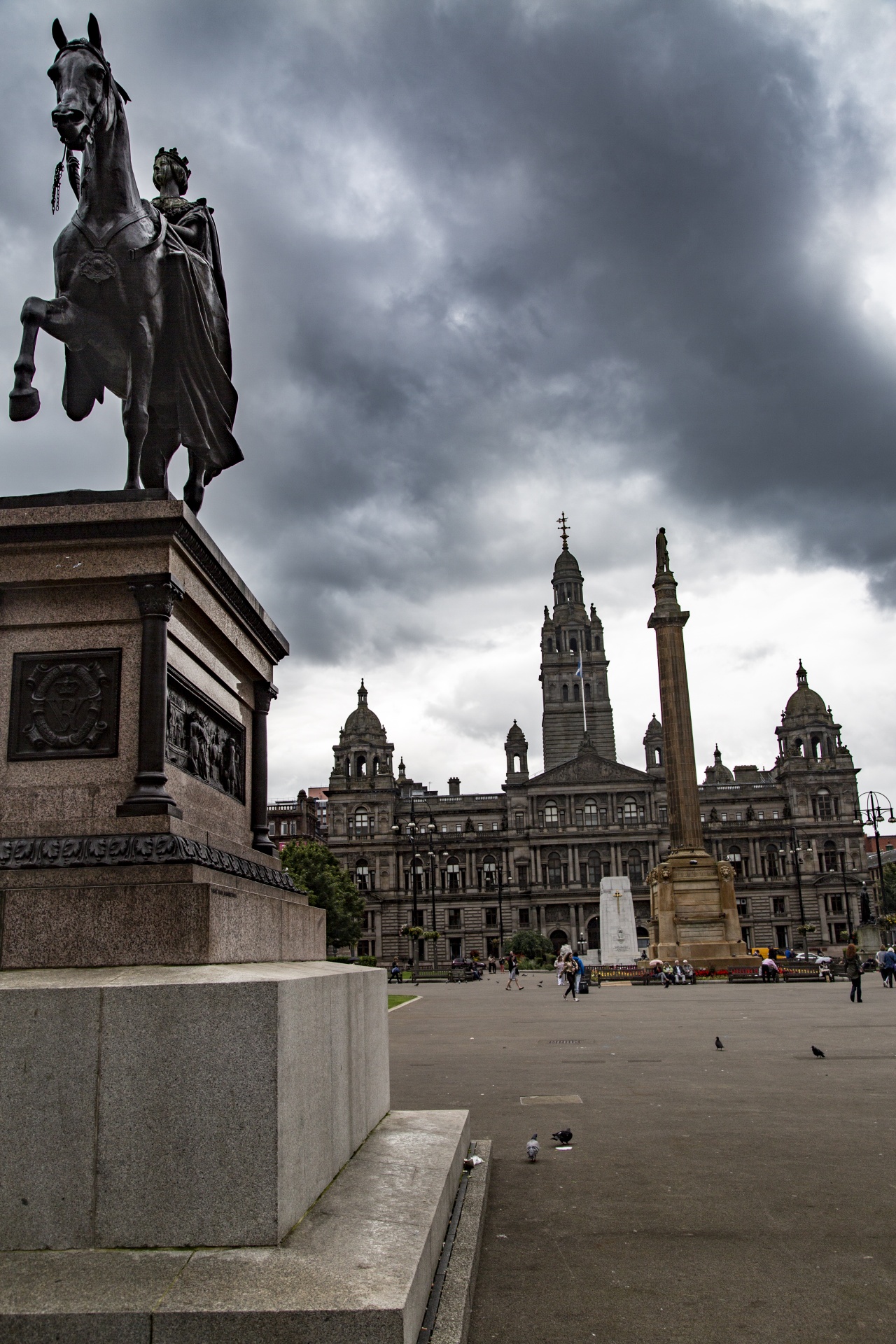 Glasgow,  Cenotafas,  Uk,  Liūtas,  Bokštas,  Gatvė,  Provost,  Kvadratas,  Miestas,  Akmuo