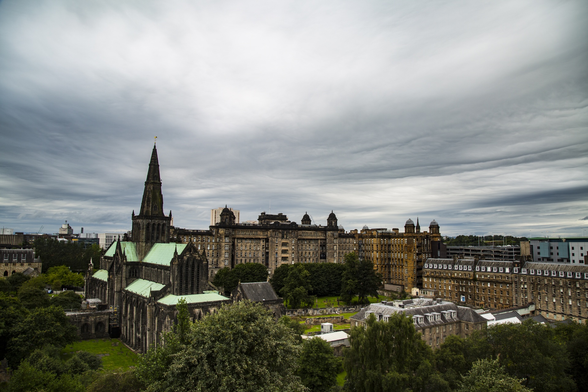 Glasgow,  Škotija,  Kirk,  Bokštas,  Kapas,  Viduramžių,  Katedra,  Istorinis,  Kapinės,  Nacionalinis