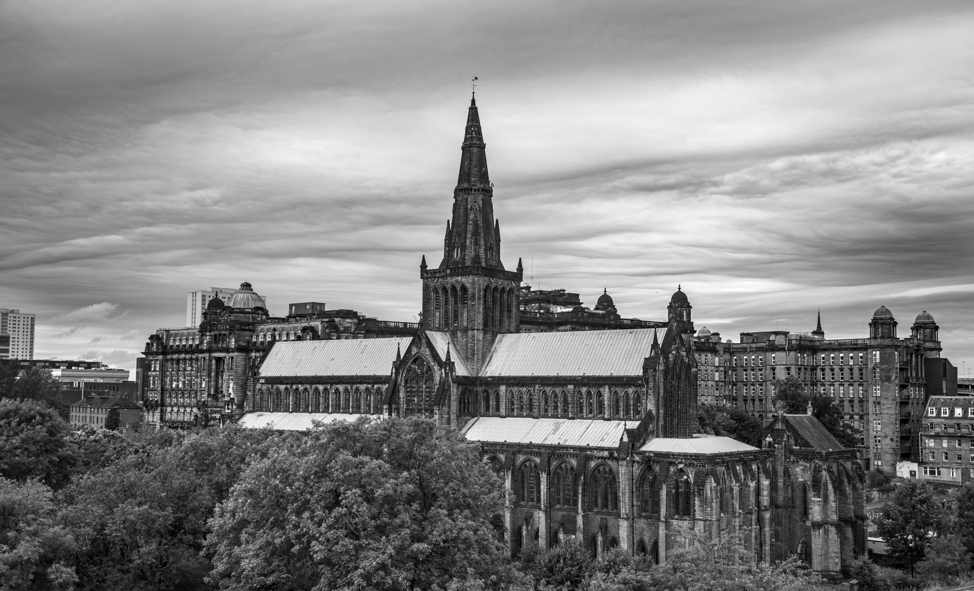 Glasgow,  Škotija,  Kirk,  Bokštas,  Kapas,  Viduramžių,  Katedra,  Istorinis,  Kapinės,  Nacionalinis