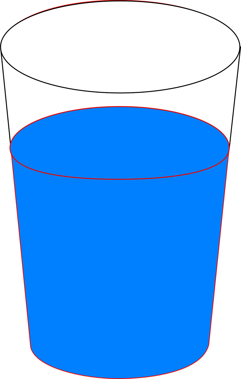 Stiklas, Vanduo, Pilnas, Aišku, Mėlynas, Nemokama Vektorinė Grafika, Nemokamos Nuotraukos,  Nemokama Licenzija