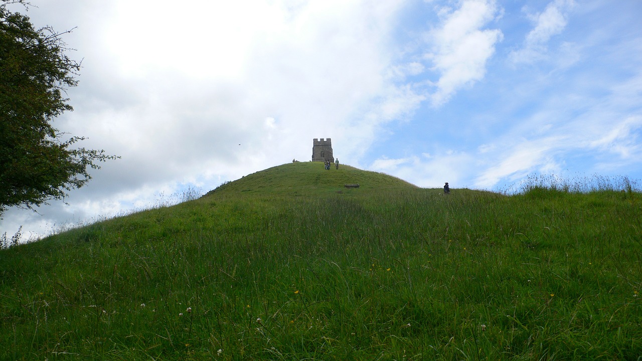 Glastonbury Bokštas, Glastonbury Tor, Anglija, Glastonberio Abatija, Somerset, Pilis, Orientyras, Kultūra, Griuvėsiai, Senas