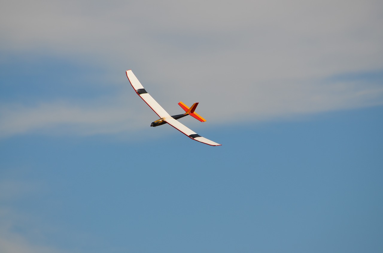 Sklandytuvas, Rc Glider, Radijo Valdoma Plokštuma, Skraidantis, Orlaivis, Aviacija, Skrydis, Lėktuvas, Antena, Aukštas