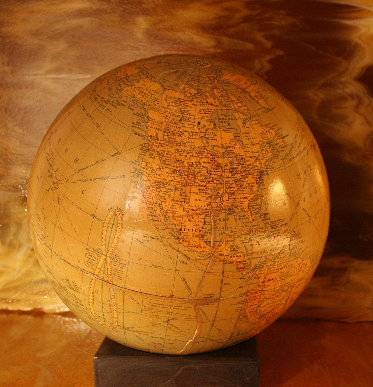 Gaublys, Pasaulis, Senovinis, Žemėlapis, Žemė, Planeta, Sfera, Geografija, Amerikietis, Afrika