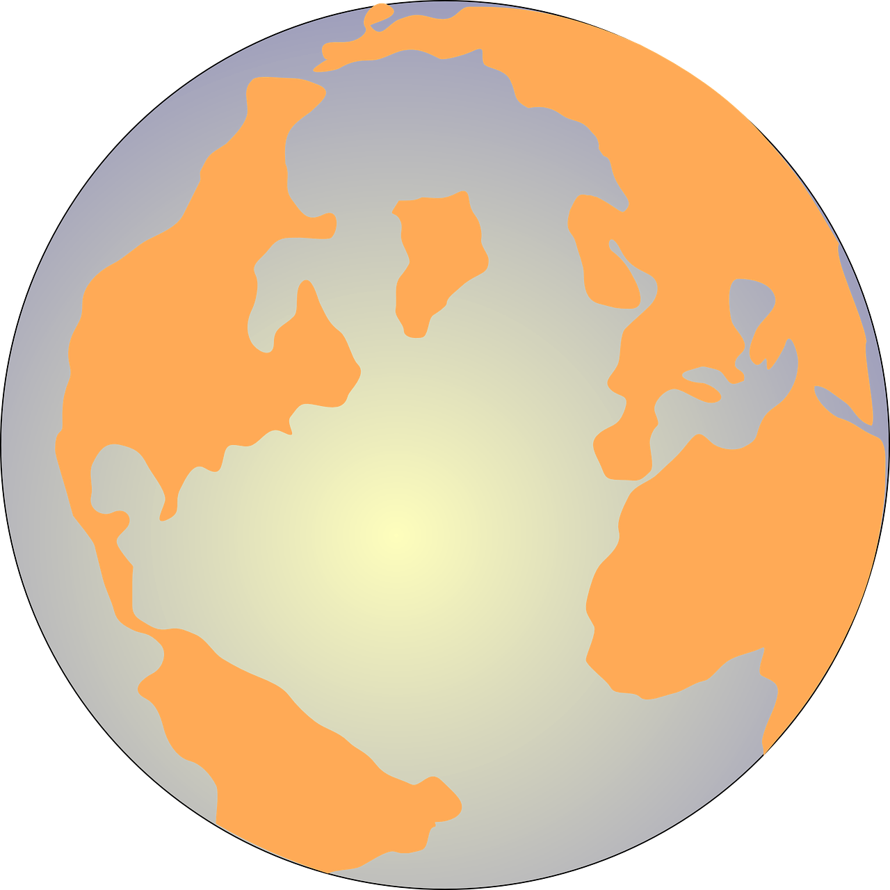 Gaublys, Žemė, Planeta, Žemynai, Tarptautinis, Geografija, Mėlyna Planeta, Apvalus, Terra, Nemokama Vektorinė Grafika