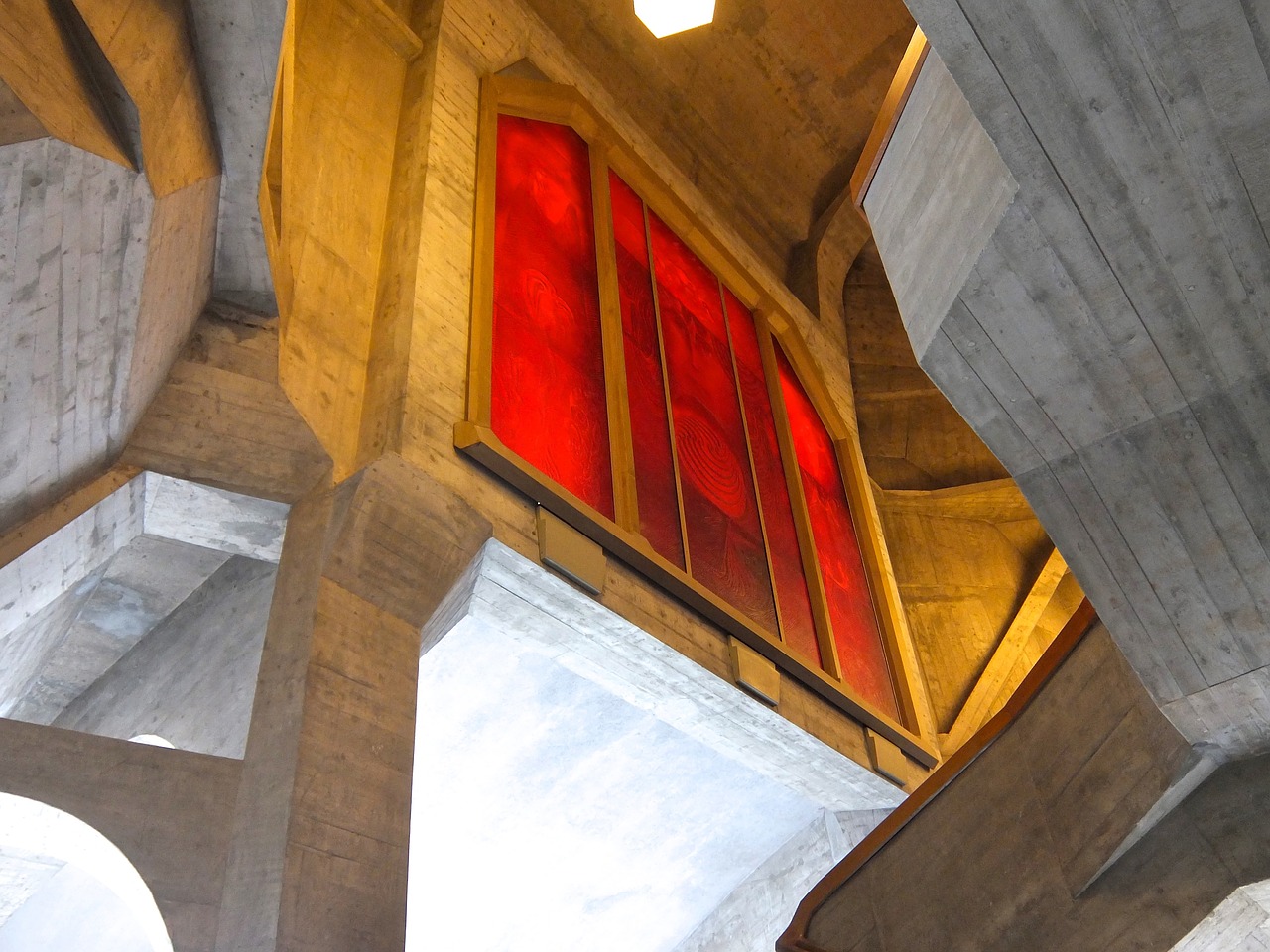 Goetheanum, Rudolf Steiner, Antroposofai, Namai, Langas, Spalva, Pastatas, Raudona, Plastikas Organinis, Architektūrinis Stilius
