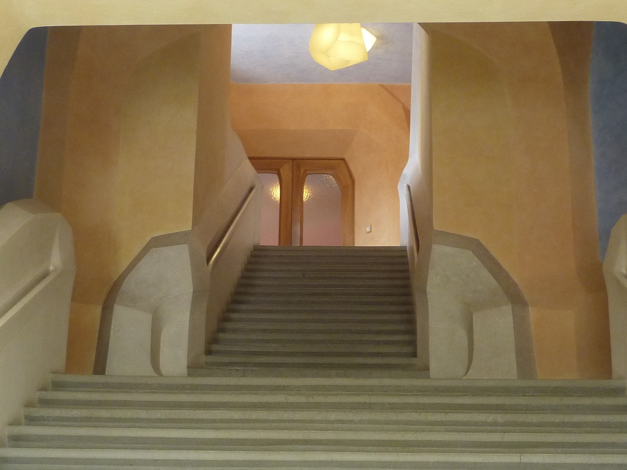 Goetheanum, Dornach, Šveicarija, Antropozofija, Rudolf Steiner, Forma, Laiptinė, Laiptai, Architektūra, Pastatas