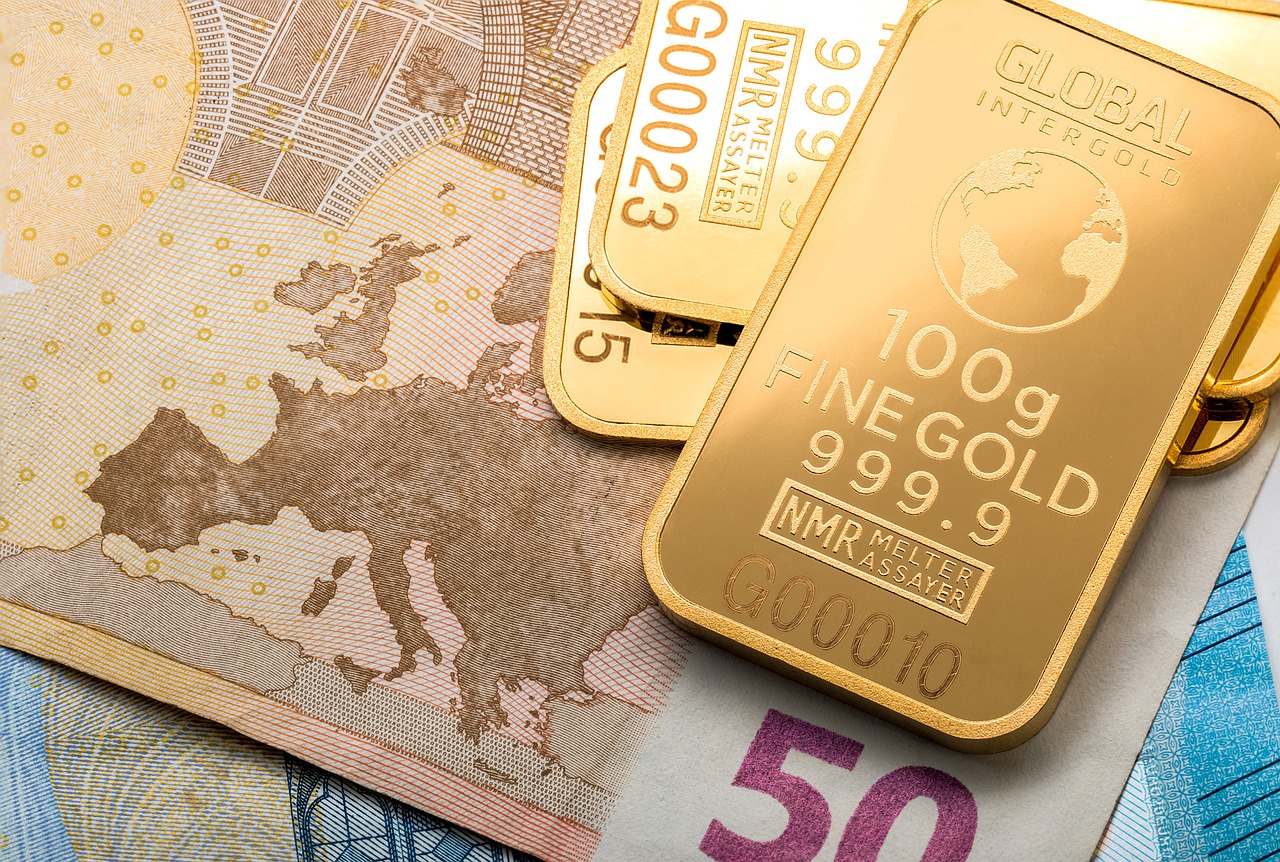 Auksas, Pinigai, Aukso Strypai, Auksas Yra Pinigai, Finansai, Auksinis, Euras, Valiuta, 50, 50 Eurų