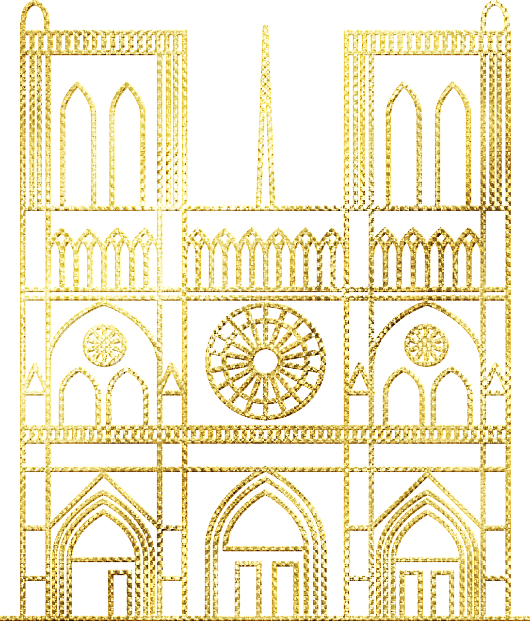Aukso Folija Notre Dame,  Bažnyčia,  Paryžius,  Prancūzų Kalba,  Statyba,  Žymus Objektas,  Religinis,  Istorija,  Katalikų,  Notre-Dame