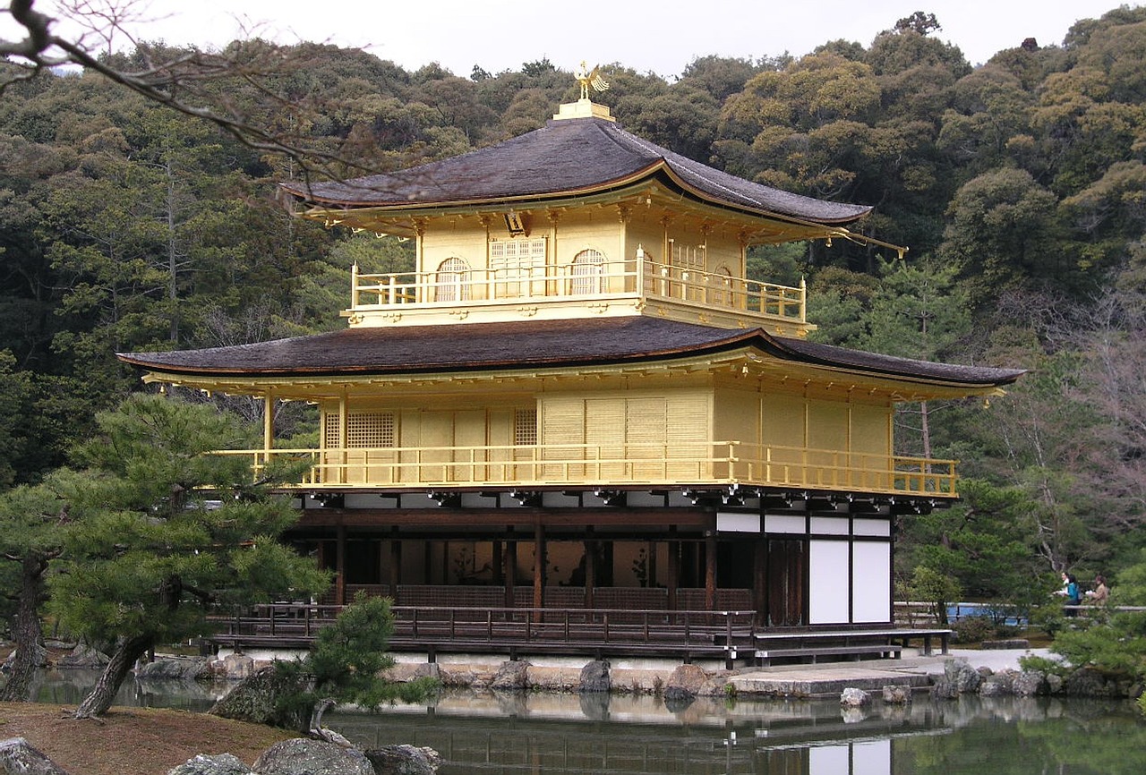 Aukso Šventykla, Kinkakuji Šventykla, Japonija, Religija, Turizmas, Kyoto, Architektūra, Paviljonas, Žinomas, Kelionė