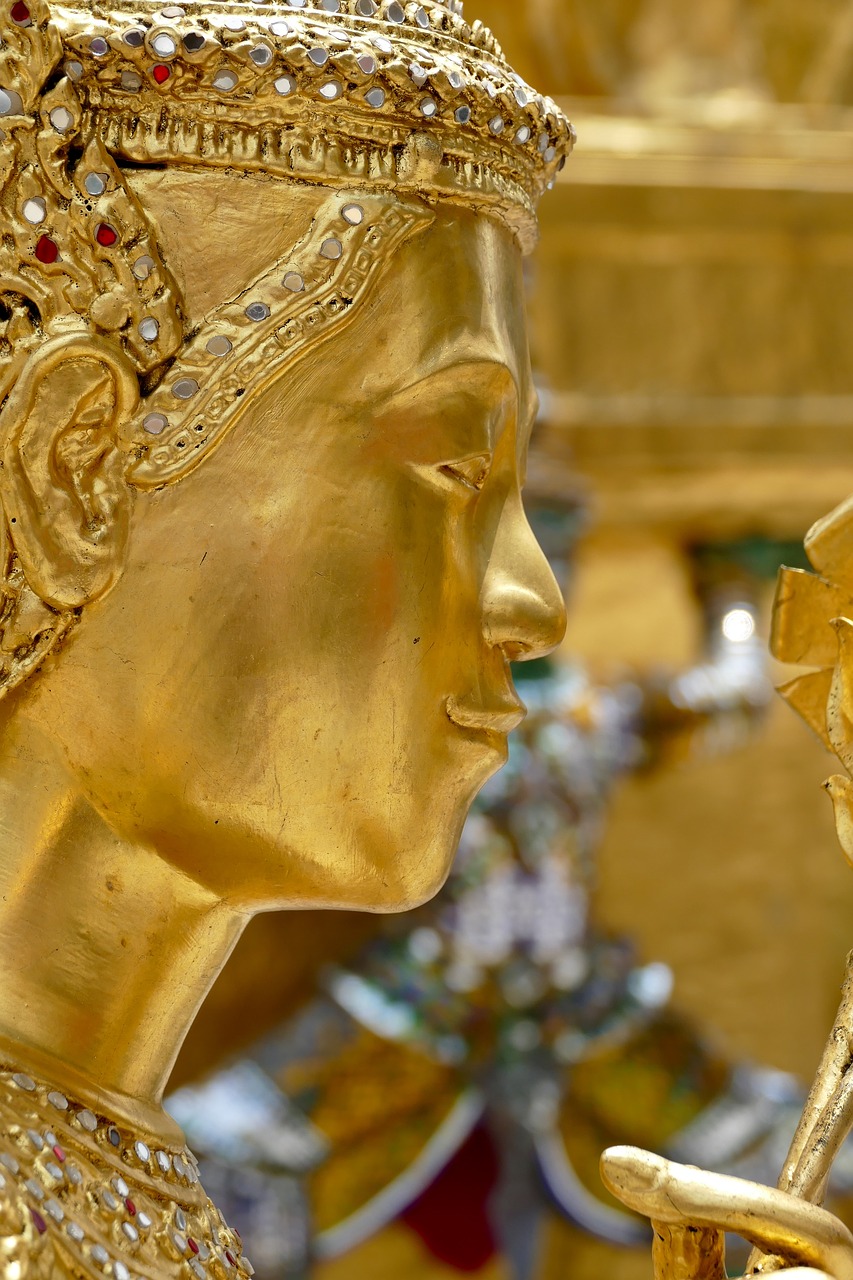 Golden,  Ornamentu,  Statula,  Skulptūra,  Buda,  Budizmas,  Grand Palace,  Bankokas,  Tailandas,  Statula