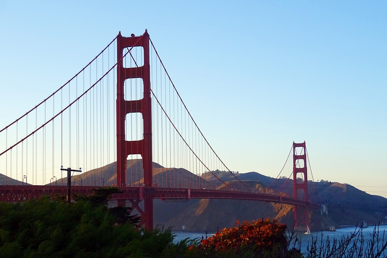 Auksinis Tiltas, San Franciskas, Tiltas, Kalifornija, Įlanka, Orientyras, Kelionė, Architektūra, Vanduo, Dangus