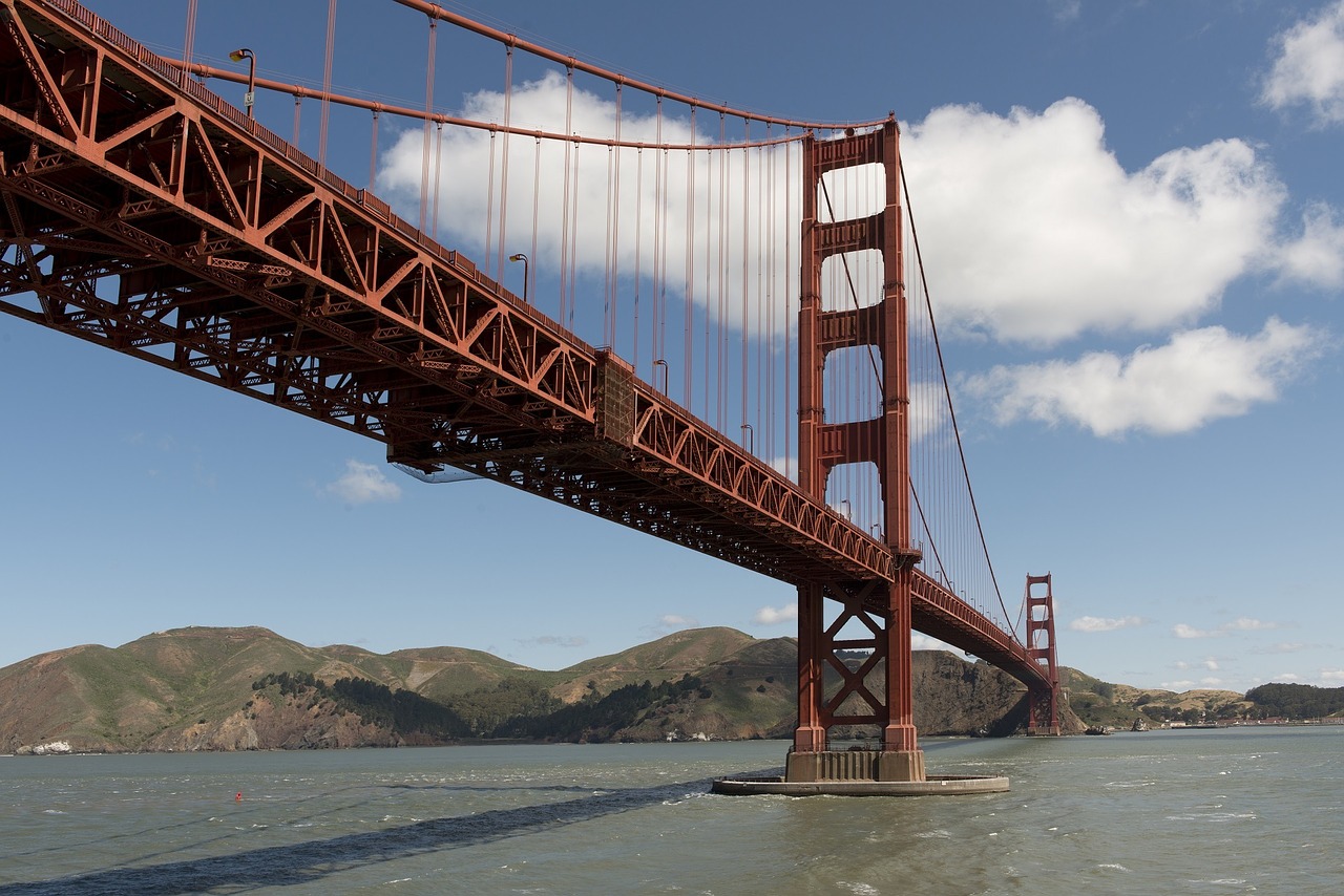 Auksinių Vartų Tiltas, Orientyras, San Franciskas, Kalifornija, Usa, Kelionė, Architektūra, Įlanka, Struktūra, Miestas