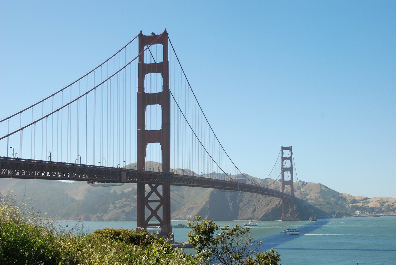 Auksinių Vartų Tiltas, San Franciskas, Kabantis Tiltas, Auksinis, San, Francisco, Kalifornija, Pakaba, Tiltas, Architektūra