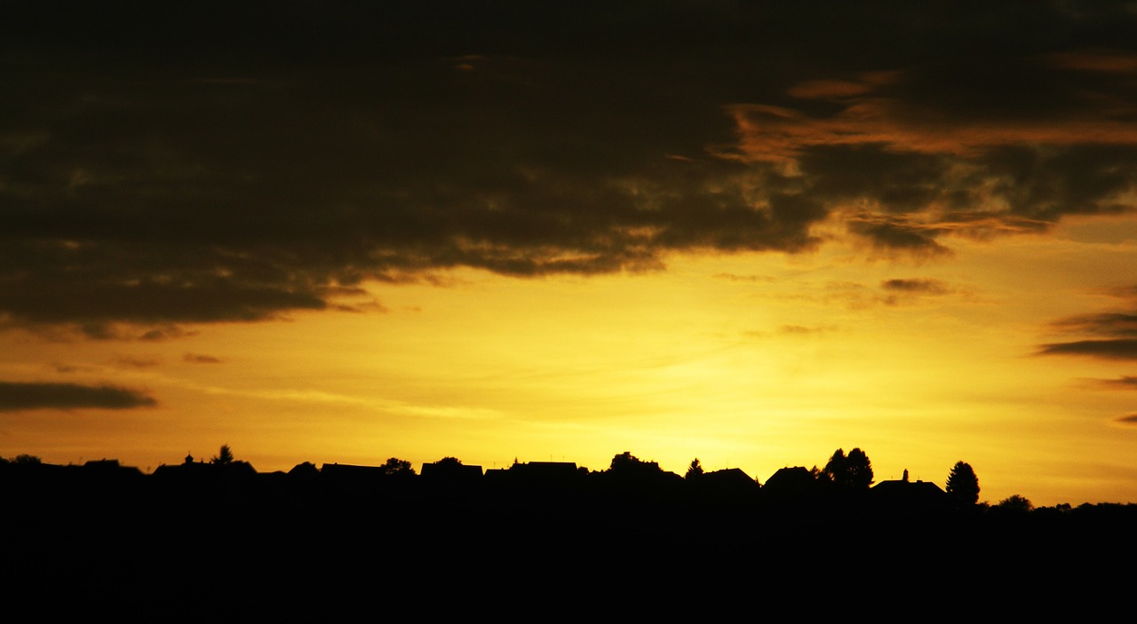 Aukso Saulėlydžio, Gražus, Dangus, Debesys, Auksinis, Poilsis, Atmosfera, Twilight, Romantiškas, Gamta