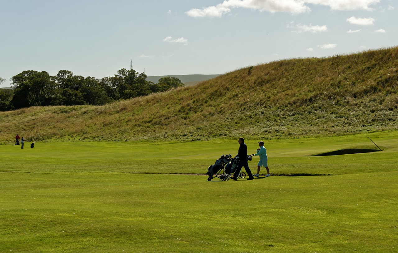 Golfo Žaidėjai, Golfo Laukas, Bunkeris, Spąstus, Patinas, Moteris, Žmonės, Golfas, Golfas, Sportas