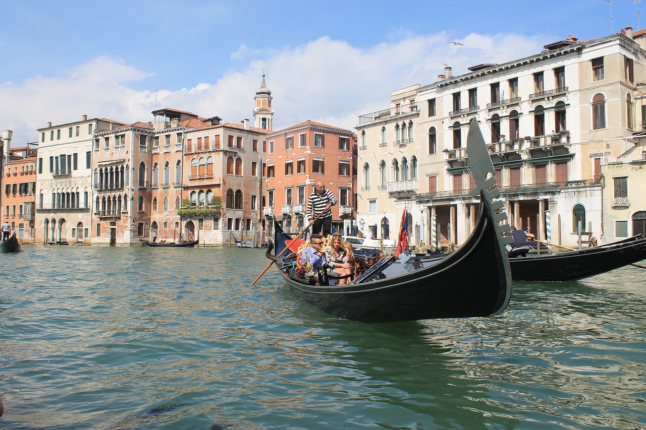 Gondola, Venecija, Italy, Europa, Kelionė, Kanalas, Ispanų, Miestas, Orientyras, Vanduo