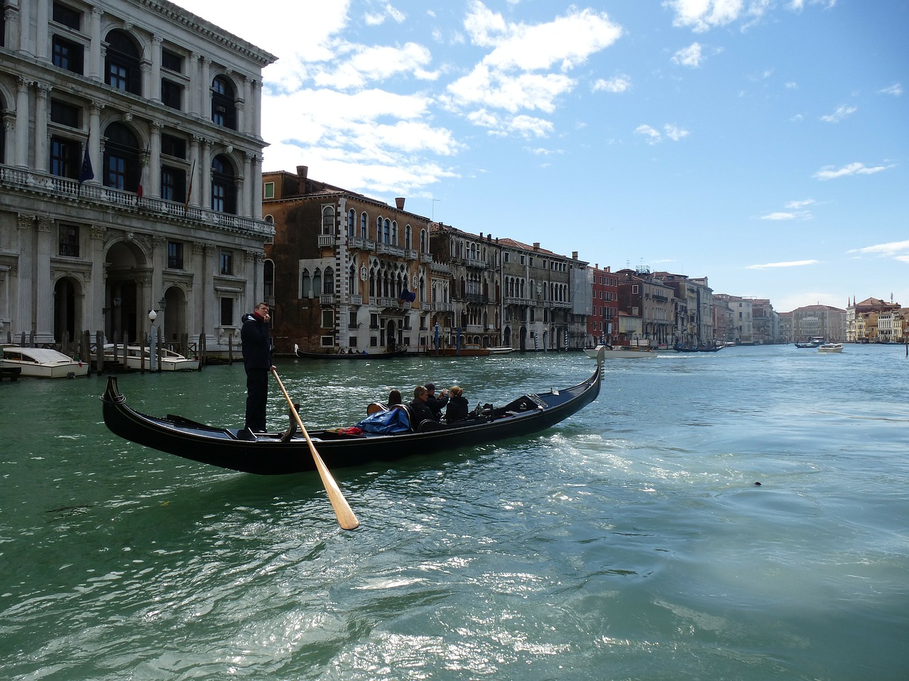 Gondola, Gondolieris, Venecija, Canale Grande, Venezija, Nemokamos Nuotraukos,  Nemokama Licenzija