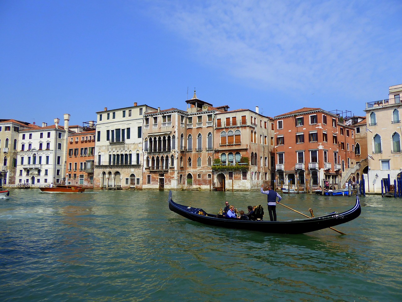 Gondola, Venecija, Kanalo Grande, Italy, Lagūnas, Istoriškai, Romantiškas, Blauzdykis, Nemokamos Nuotraukos,  Nemokama Licenzija