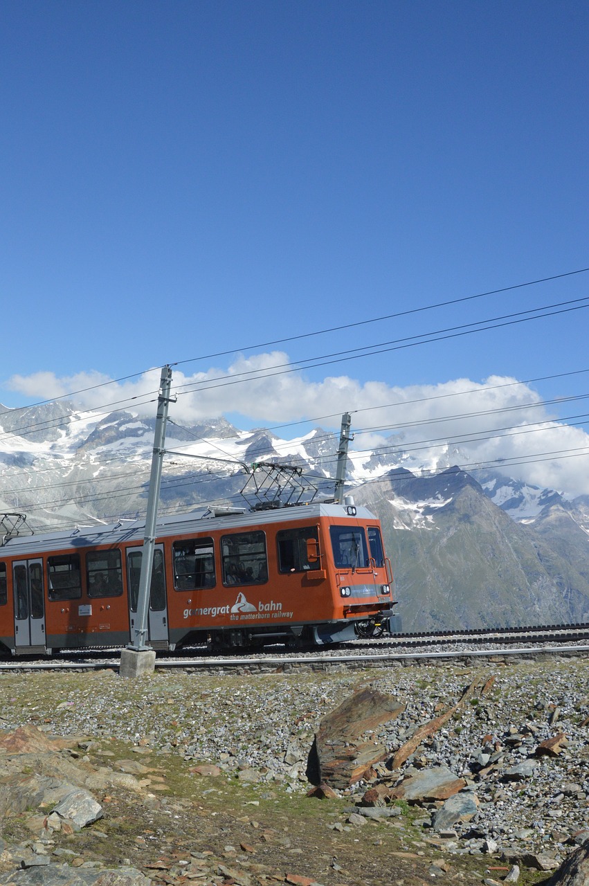 Gornergrat,  Gornergrat Bahn,  Šveicarija,  Inžinerija,  Vasara,  Kalnų,  Sraigtelis Ratų Geležinkelio,  Krumpliastiebio Mechanizmas, Nemokamos Nuotraukos,  Nemokama Licenzija