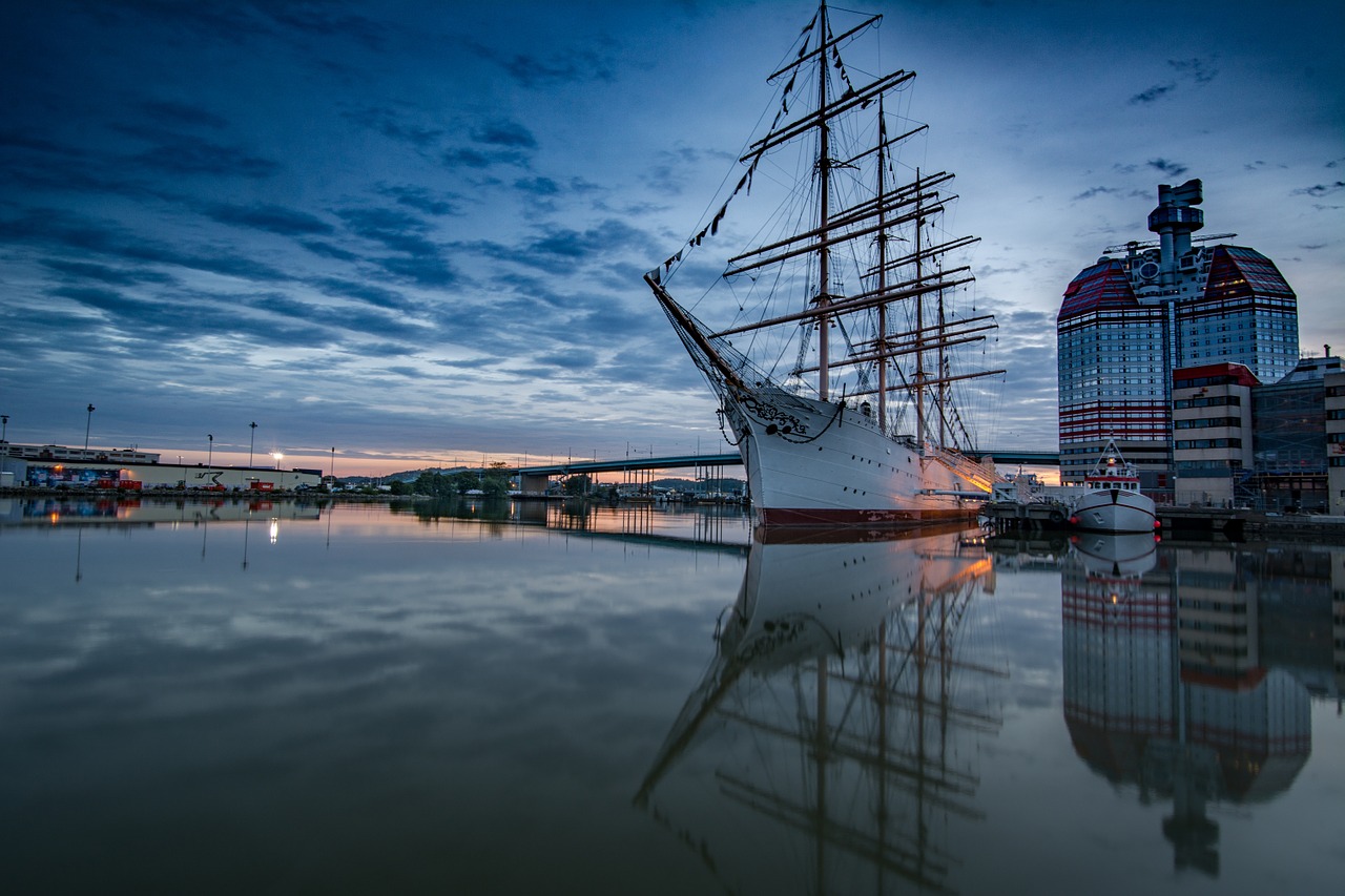 Gothenburg, Jūra, Pakrantės, Mėlynas, Himmel, Debesis, Valtis, Vanduo, Veidrodis, Švedija