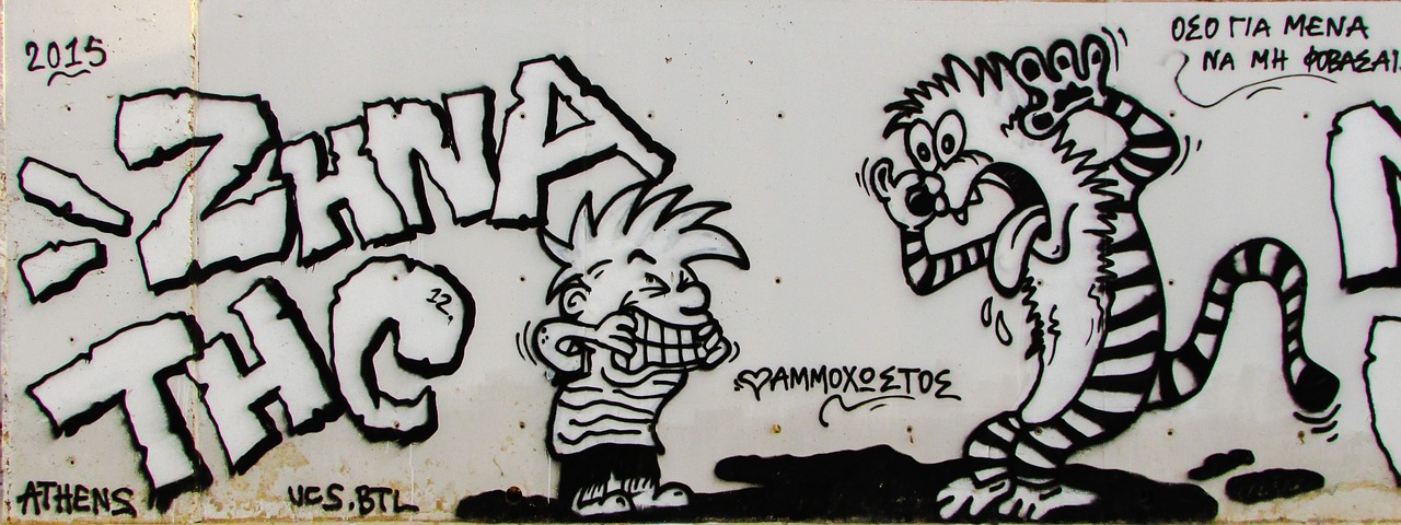 Grafiti, Siena, Juoda Ir Balta, Graffiti Menas, Purkšti, Komiksas, Gatvė, Dherynia, Kipras, Nemokamos Nuotraukos