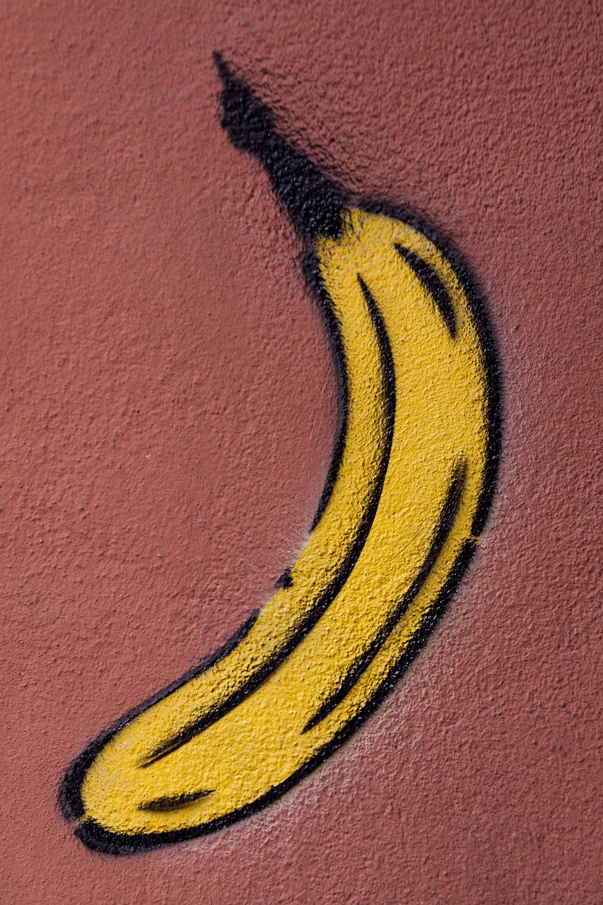 Grafiti, Bananas, Menas, Siena, Grunge, Miestas, Namai, Mūra, Fasadas, Jaunimas