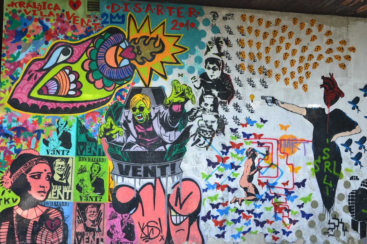 Grafiti, Vent, Grunge, Miesto, Siena, Spalva, Kultūra, Purkšti, Chaosas, Pistoletas