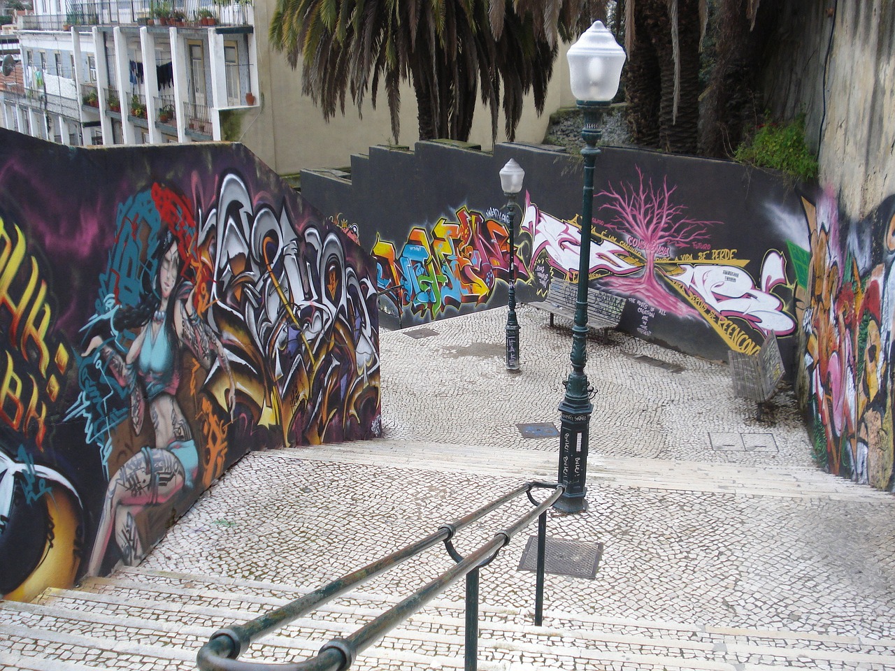 Grafiti, Gatvė, Menas, Laiptai, Miesto, Miestas, Spalvos, Nemokamos Nuotraukos,  Nemokama Licenzija