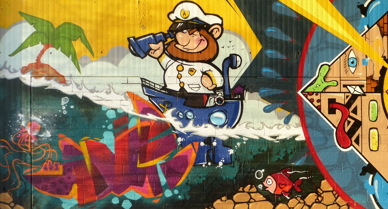 Grafiti, Gatvės Tapyba, Kapitonas, Nemokamos Nuotraukos,  Nemokama Licenzija