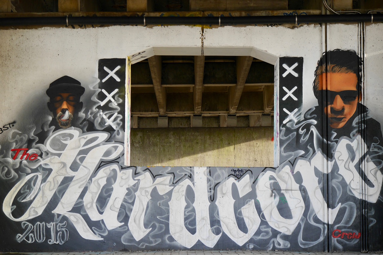 Grafiti, Amsterdamas, Hardcore Įgula, 2015 M., Miesto, Dažyti, Siena, Nyderlandai, Purkšti, Europa