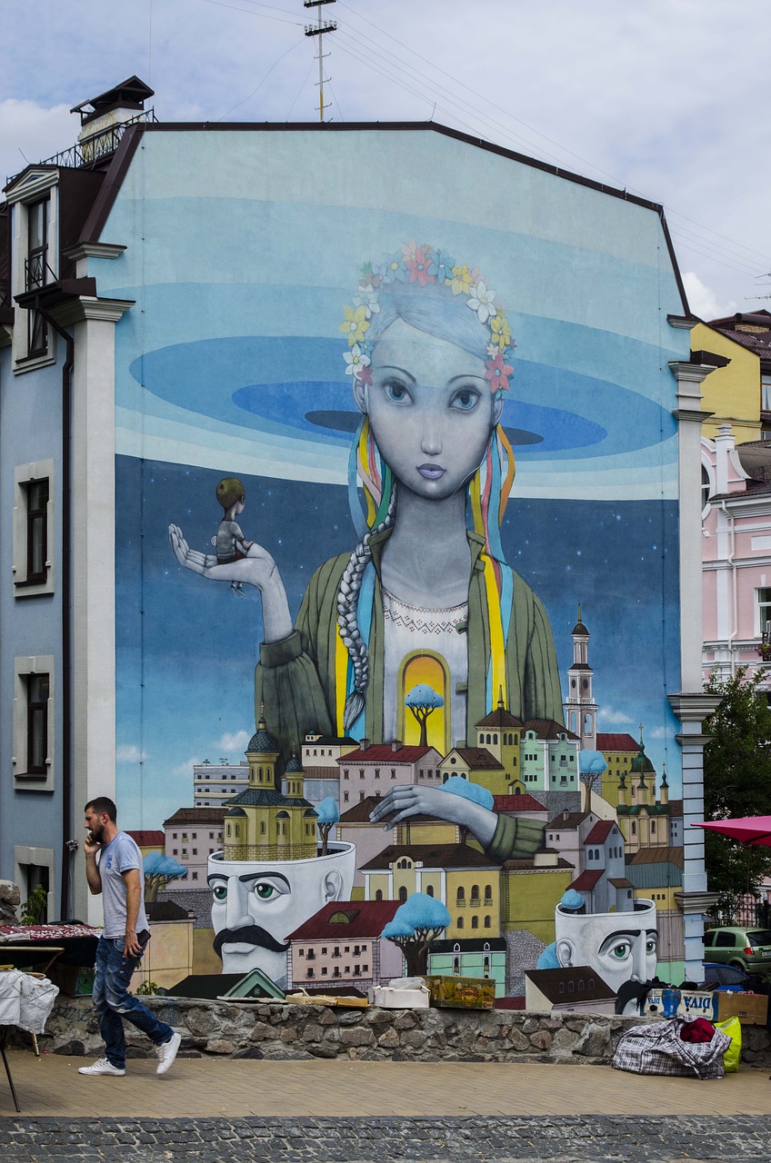 Grafiti, Ukrainka, Siena, Menas, Kūrybiškumas, Gatvė, Nemokamos Nuotraukos,  Nemokama Licenzija