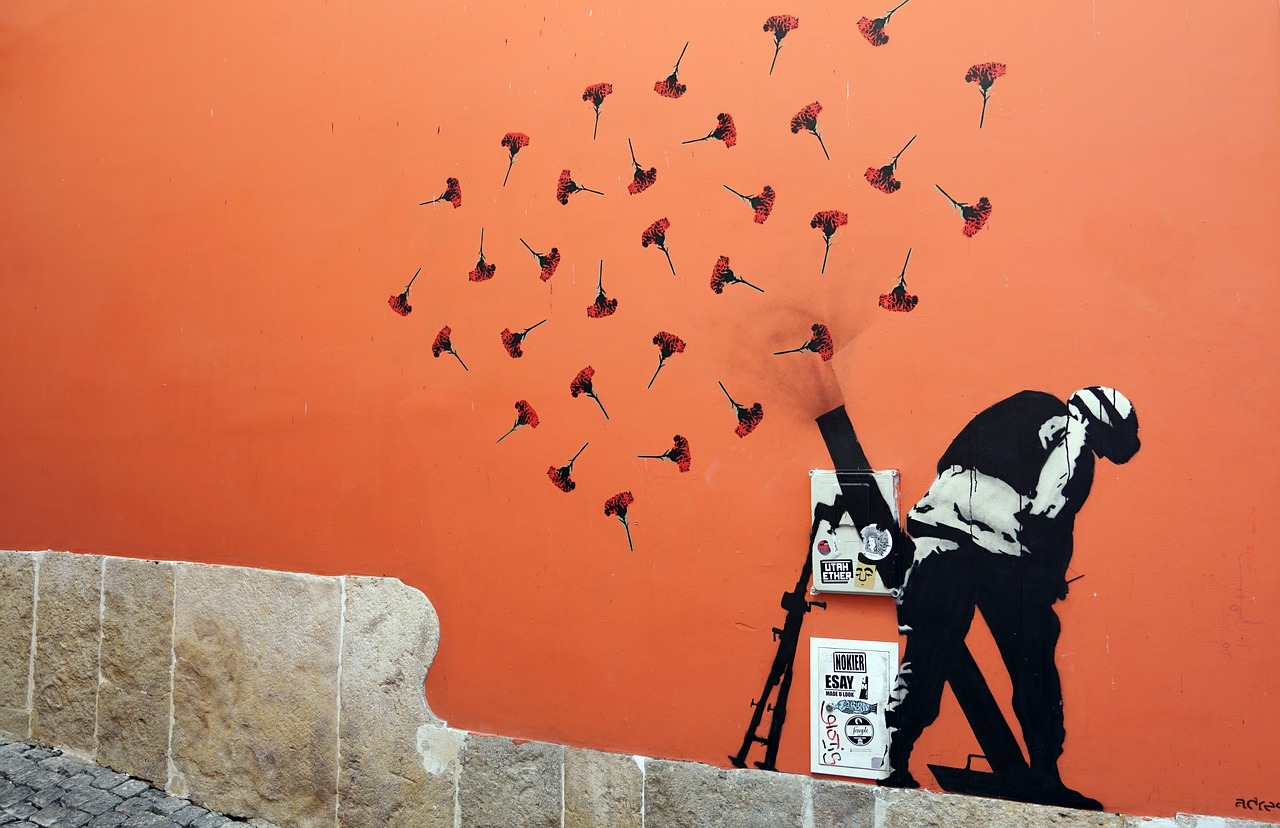 Grafiti, Gatvė, Menas, Prieš Karą, Taika, Lisbonas, Portugal, Nemokamos Nuotraukos,  Nemokama Licenzija