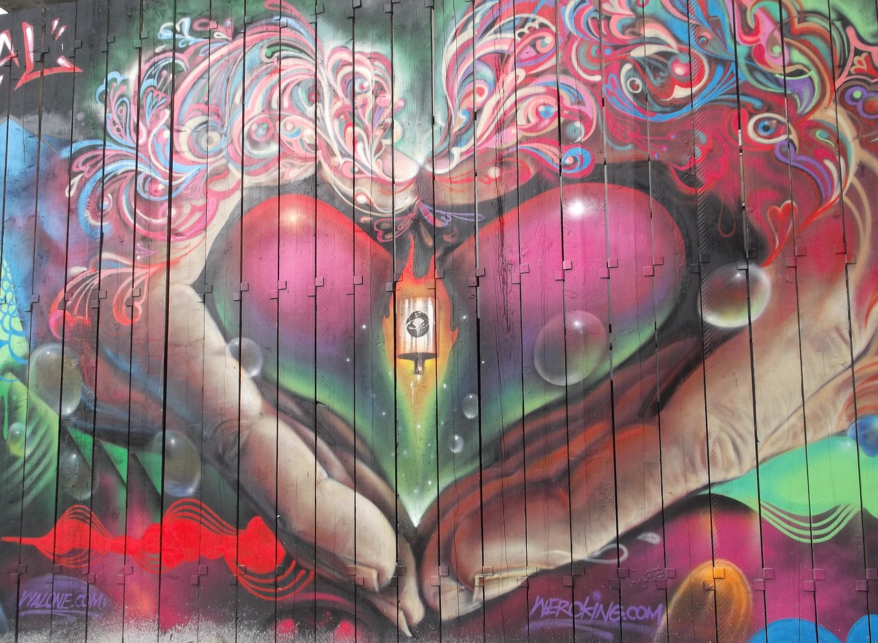 Grafiti, Gatvės Menas, Širdis, Meilė, Saunus, Miesto, Kultūra, Nemokamos Nuotraukos,  Nemokama Licenzija