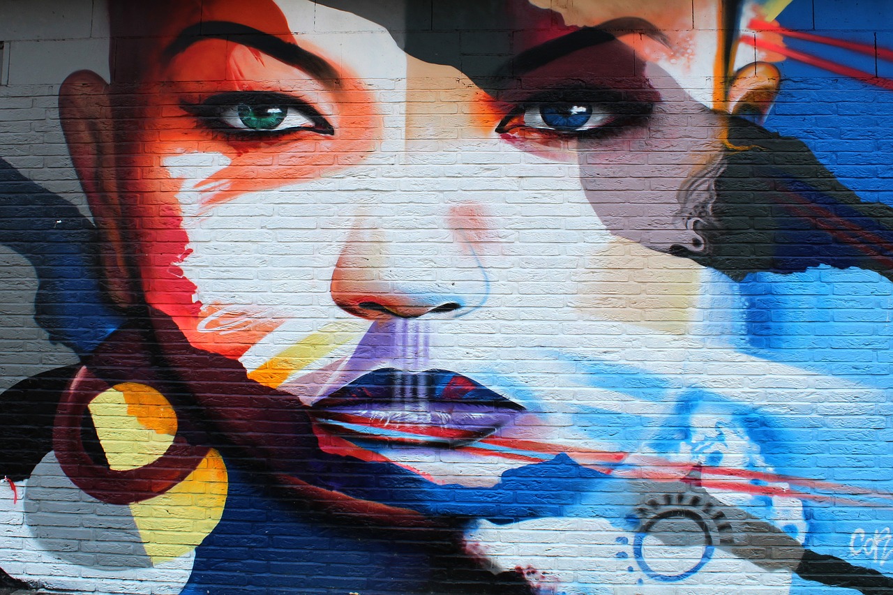 Grafiti, Moteris, Dažymas, Meno Kūriniai, Gatvės Menas, Veidas, Menas, Hauswand, Grafiti, Purkštuvas