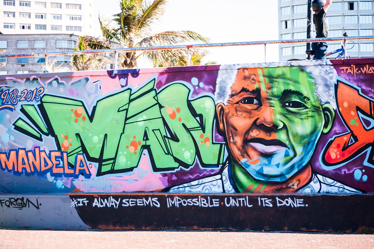 Grafiti, Nelsonas Mandela, Mandelė, Durban, Riedlenčių Parkas, Citata, Nemokamos Nuotraukos,  Nemokama Licenzija