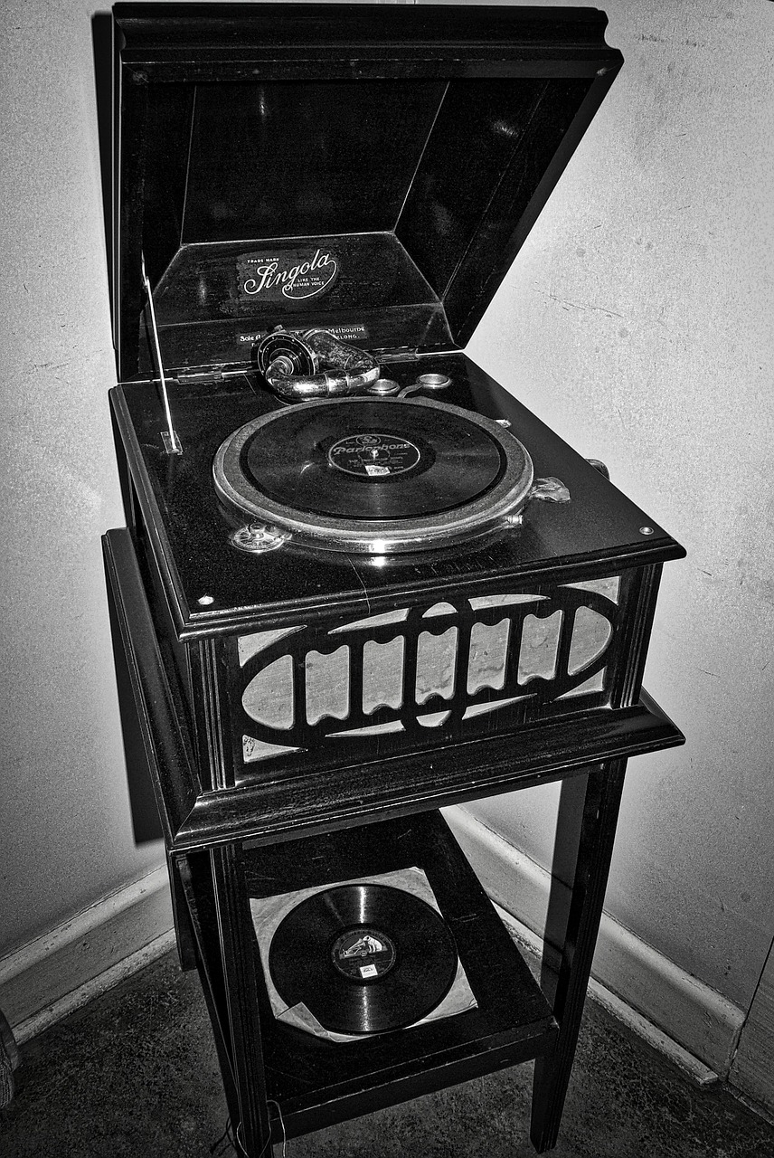 Gramofonas, Grotuvas, Senas, Istorinis, Vintage, Vinilo, Įrašyti, Žaidėjas, Retro, Turntable