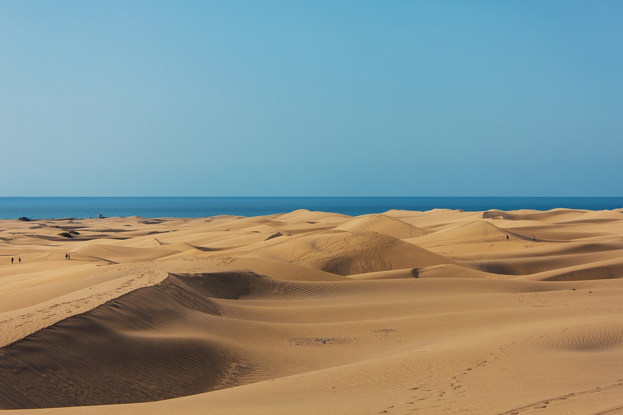 Gran Canaria, Maspalomas, Kanarų Salos, Kopos, Smėlis, Vandenynas, Vasara, Šventė, Ekskursija, Papludimys