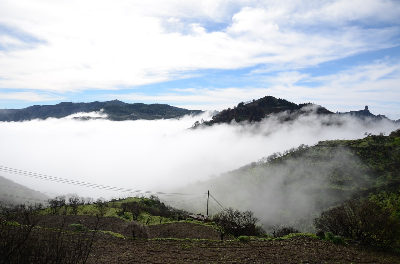 Gran Canaria, Kanarika, Ispanija, Rūkas, Miglotas, Kalvos, Nemokamos Nuotraukos,  Nemokama Licenzija