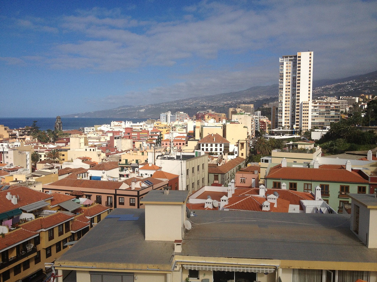 Gran Canaria, Miestas, Miestas, Vaizdas, Gran, Kanarika, Dangus, Mėlynas, Jūra, Ispanų