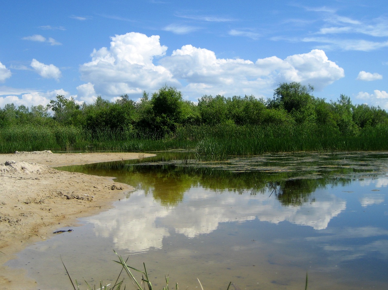 Didysis Paplūdimys, Lagūnas, Ežeras Vinipegas, Atspindys, Debesys, Manitoba, Nemokamos Nuotraukos,  Nemokama Licenzija