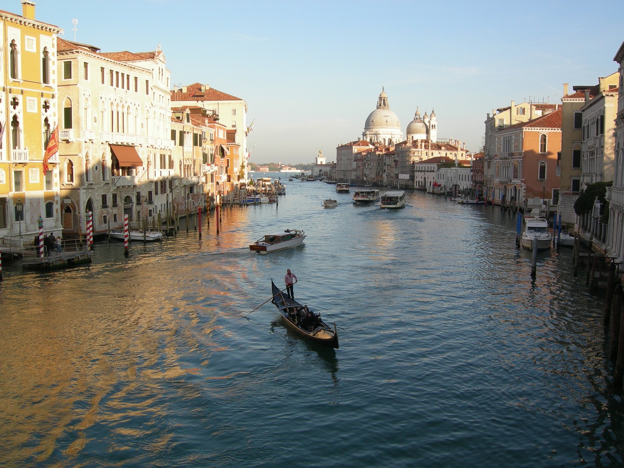 Didysis Kanalas, Venecija, Gondola, Italy, Ispanų, Venezija, Vanduo, Architektūra, Europa, Orientyras