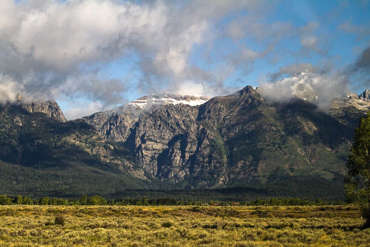 Grand Teton, Grand Teton Nacionalinis Parkas, Nacionalinis Parkas, Parkas, Usa, Kalnai, Kalnas, Dangus, Gražus, Natūralus
