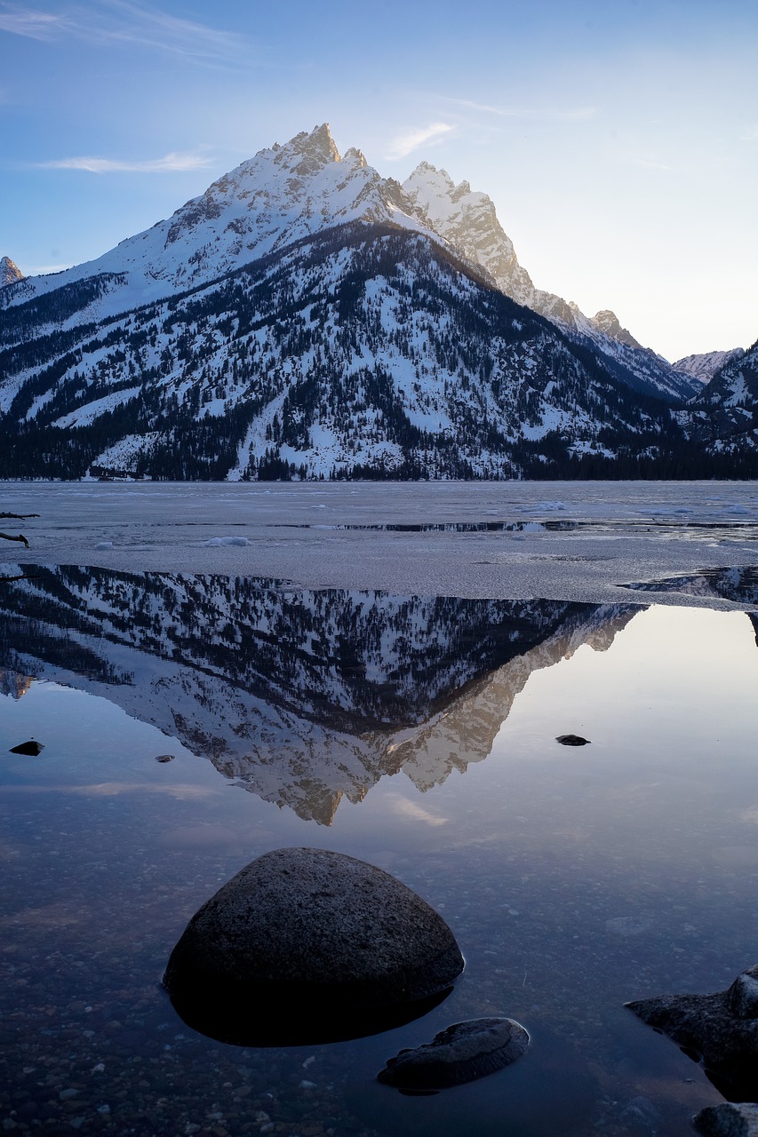 Grand Teton Nacionalinis Parkas, Sniego Kalnas, Ežeras, Atspindys, Nemokamos Nuotraukos,  Nemokama Licenzija