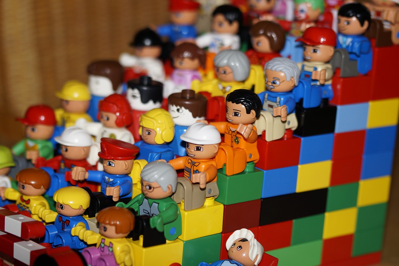 Grandstand, Žaislai, Vyrai, Vaikas, Vaikai, Žiūrovai, Lego, Duplo, Lego Duplo, Skaičiai