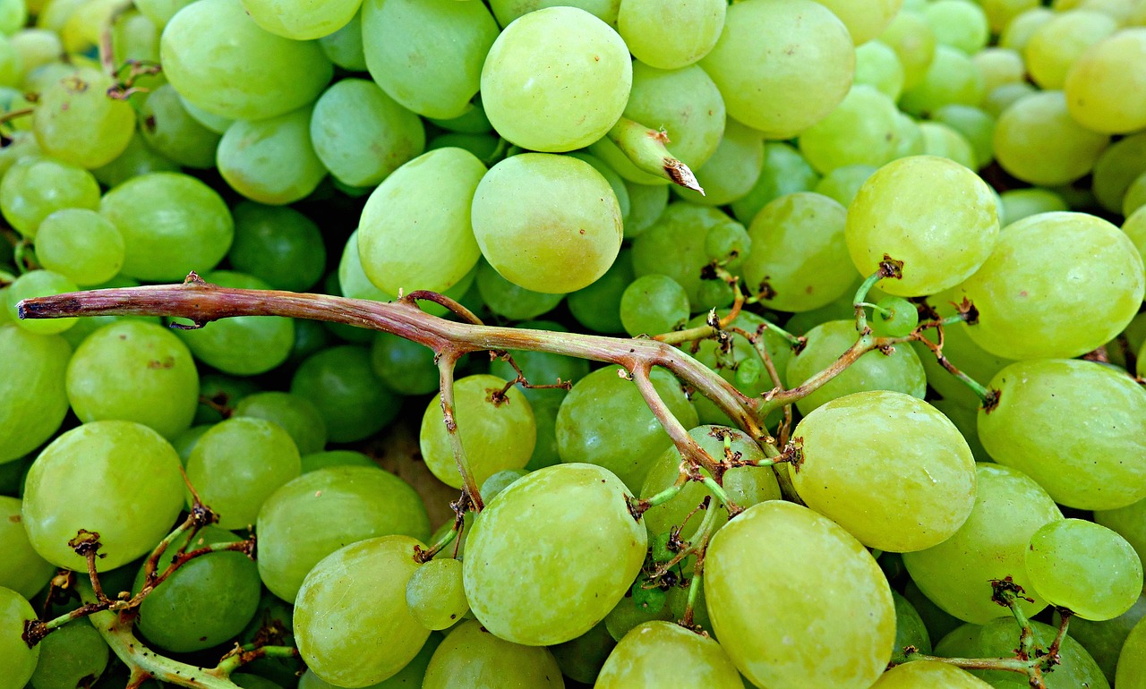 Vynuogė, Vaisiai, Šviežias, Mityba, Baltos Vynuogės, Šviežias Vaisius, Mityba, Valgymas, Maistas, Dykuma