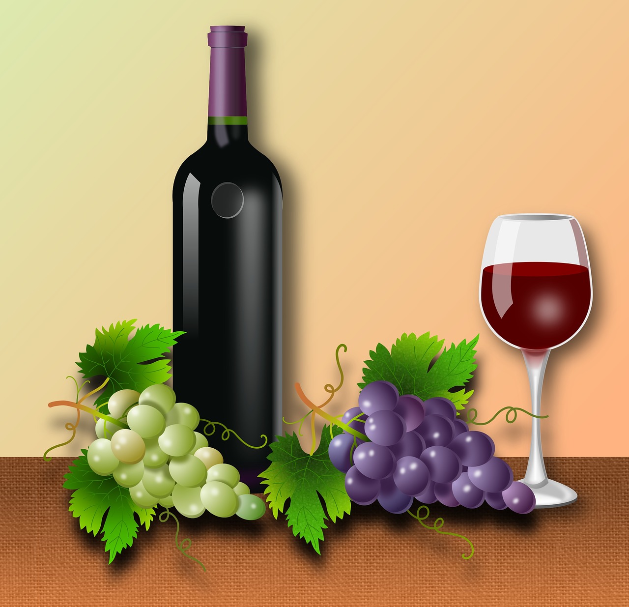 Vynuogės, Stiklas, Butelis, Vynmedis, Vynuogynas, Vynas, Augalai, Gamta, Daržovių, Parras