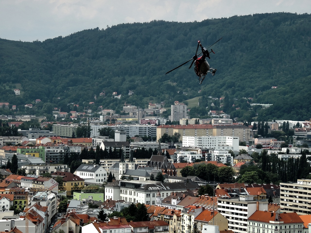 Graz, Sraigtasparnis, Miestas, Stogai, Nemokamos Nuotraukos,  Nemokama Licenzija