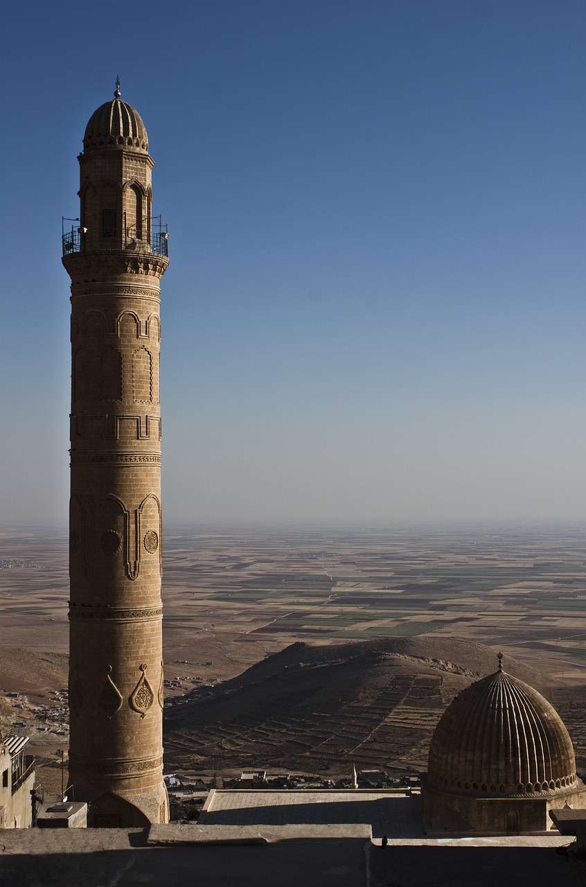 Didžioji Mečetė, Mardin, Cami, On, Mezopotamija, Slėnis, Paprastas, Minaretas, Pastelė, Miestas