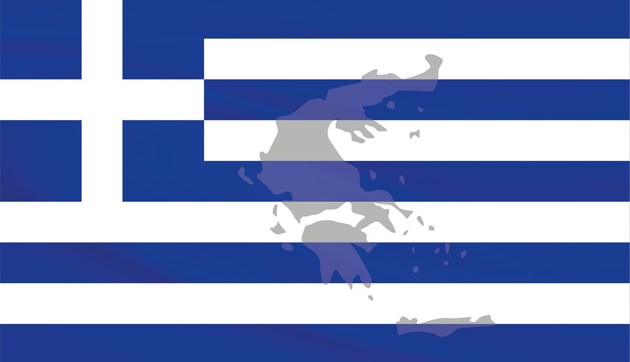 Graikija, Vėliava, Reklama, Mėlynas, Balta, Žemėlapis, Kontūrai, Nemokamos Nuotraukos,  Nemokama Licenzija