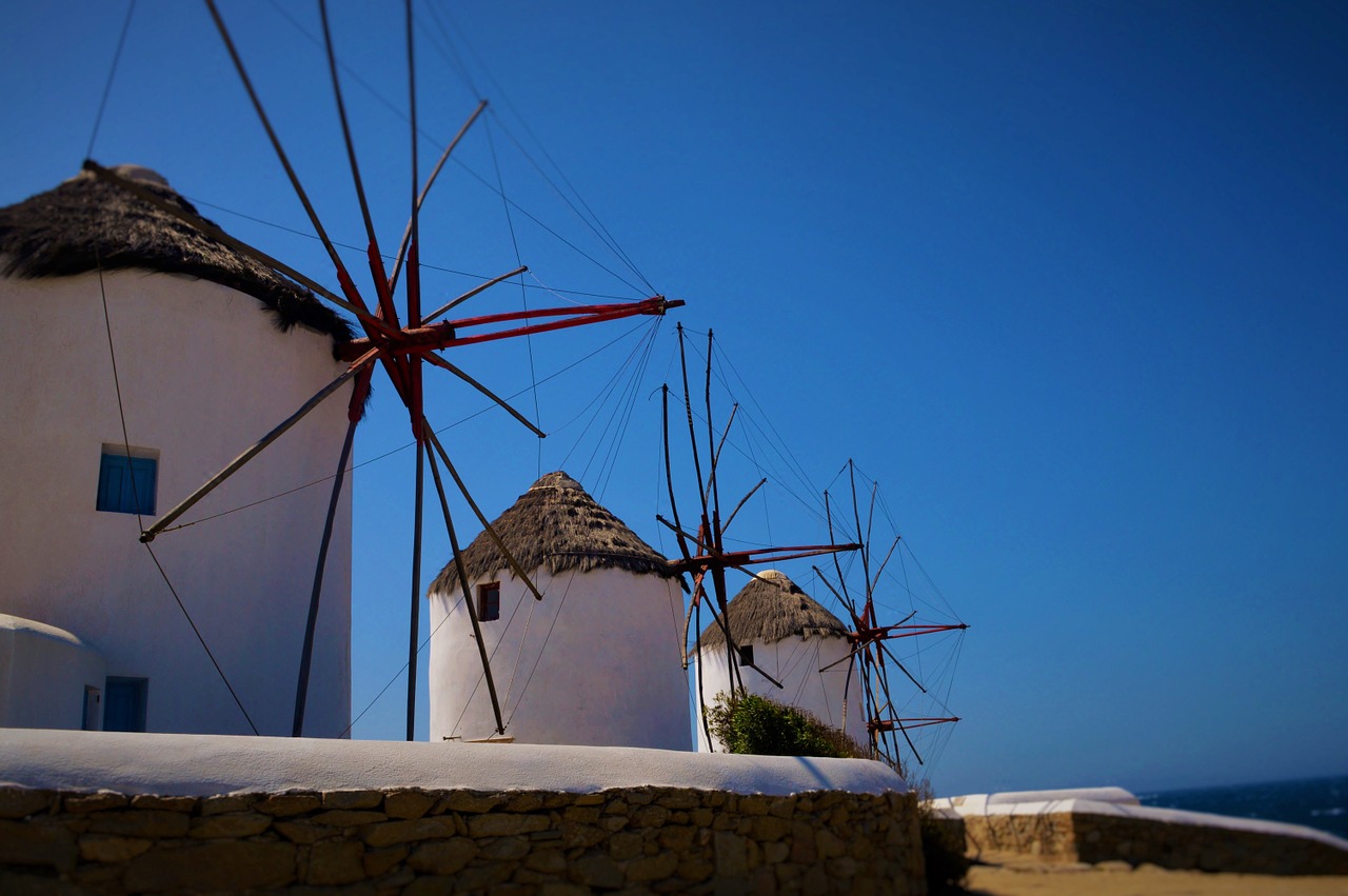 Graikija, Mykonos, Vėjo Malūnai, Sala, Viduržemio Jūros, Graikų Kalba, Ciklai, Kelionė, Turizmas, Aegean